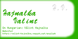 hajnalka valint business card